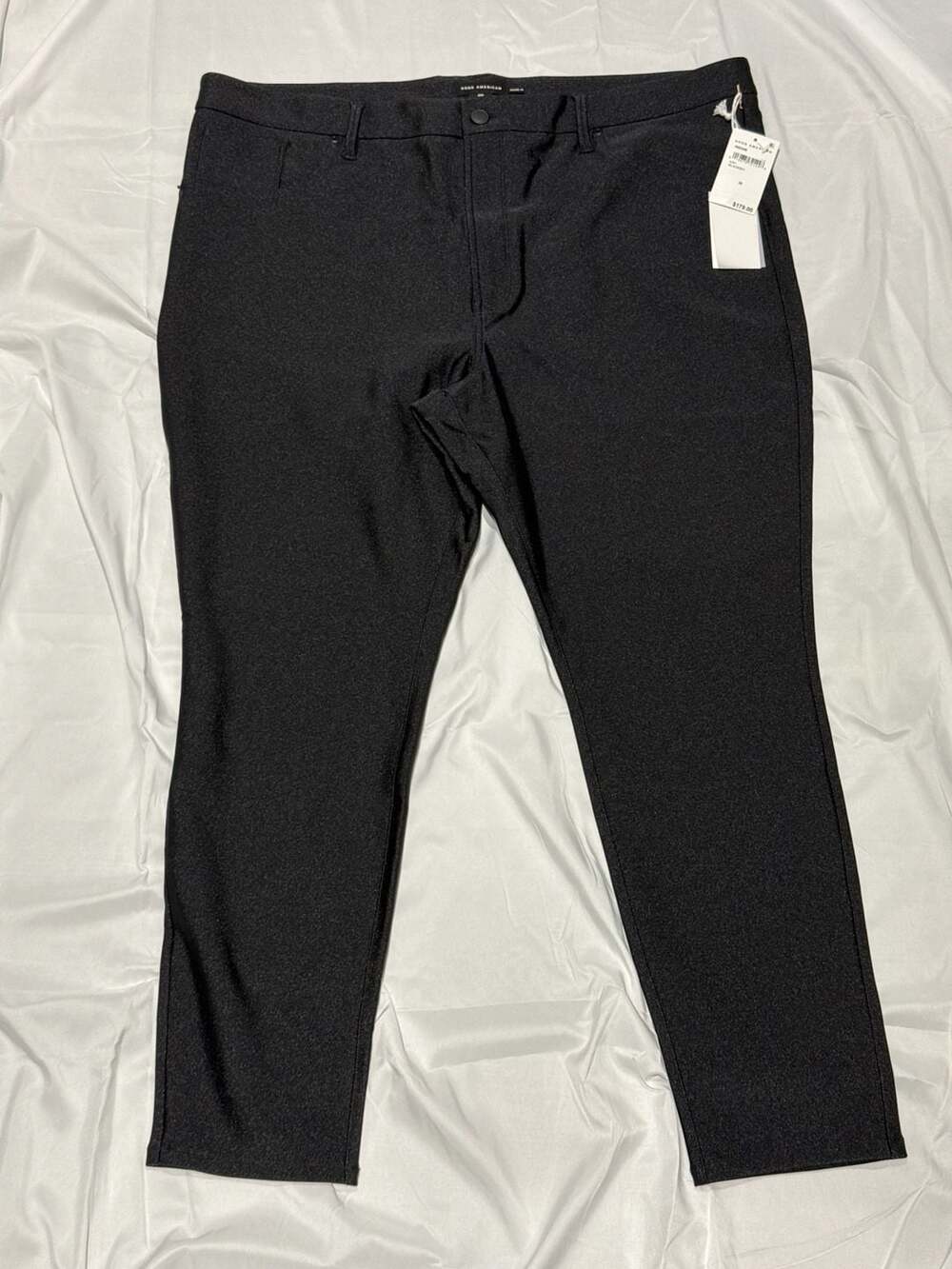 Good American Compression Shine Good Waist Pants Black Size 20 NWT $179